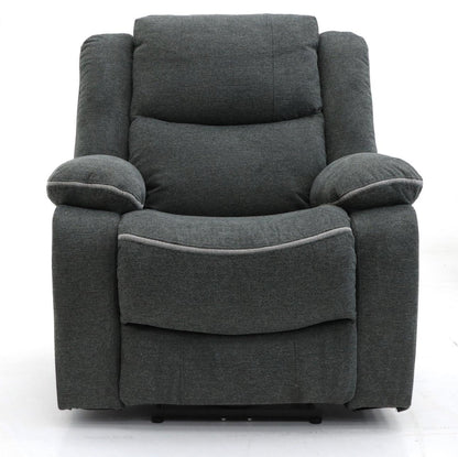 Harald Fabric Electric Recliner Arm Chair In Grey