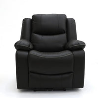 Harald Faux Leather Electric Recliner Arm Chair In Black