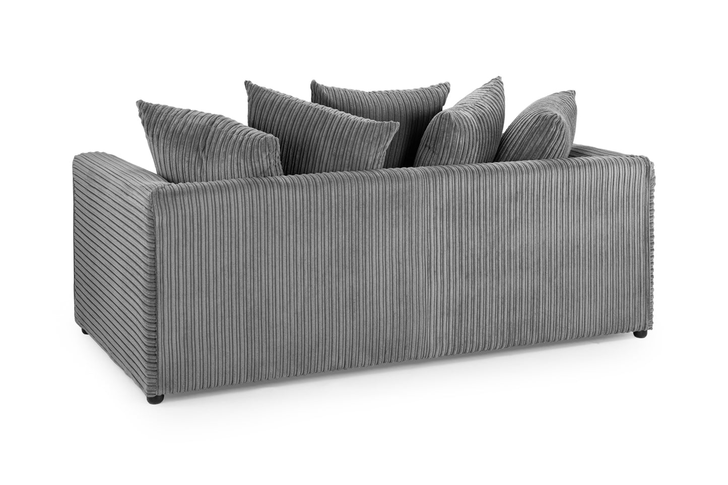 Harley Jumbo Cord 3 Seater Sofa In Grey Fabric
