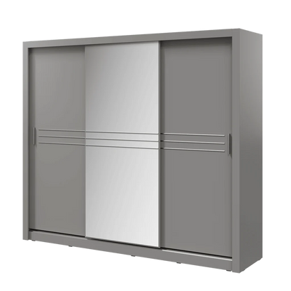 Havana ID-11 Wooden Wardrobe With 3 Sliding Doors In Grey Matt
