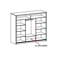 Havana ID-11 Wooden Wardrobe With 3 Sliding Doors In Grey Matt