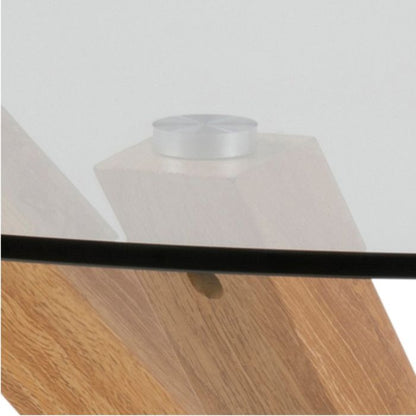 Heaven Round Dining Table with Glass Top 119cm - UK