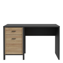 High Rock Desk in Matt Black/Riviera Oak - Furniture One Shop