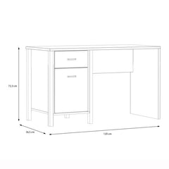 High Rock Desk in Matt Black/Riviera Oak - Furniture One Shop