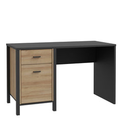 High Rock Desk in Matt Black/Riviera Oak - Furniture One Shop