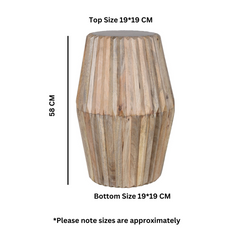 Hudson Carved Mango Wood Bedside Table