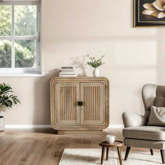 Hudson Carved Mango Wood Mini Sideboard - Furniture One Shop