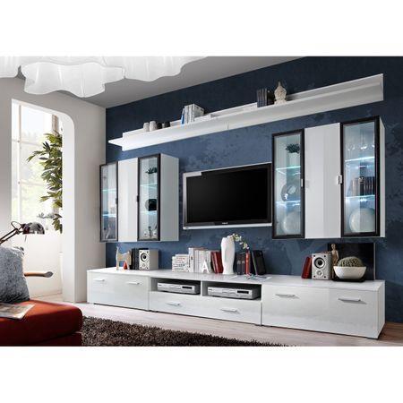 Iceland Wooden Entertainment Unit in White High Gloss