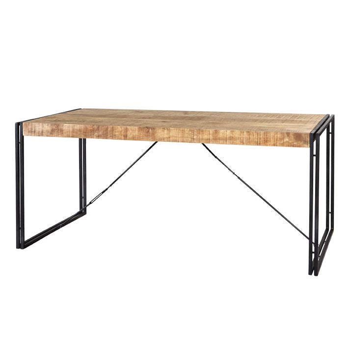 Cosmo Industrial Metal & Wood Dining Table - Large