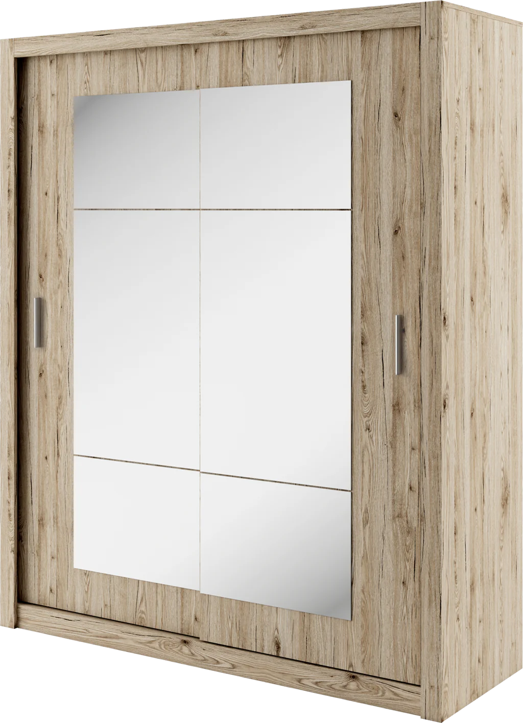 Idea ID-02 Wooden Wardrobe 180cm With 2 Sliding Doors In Oak San Remo