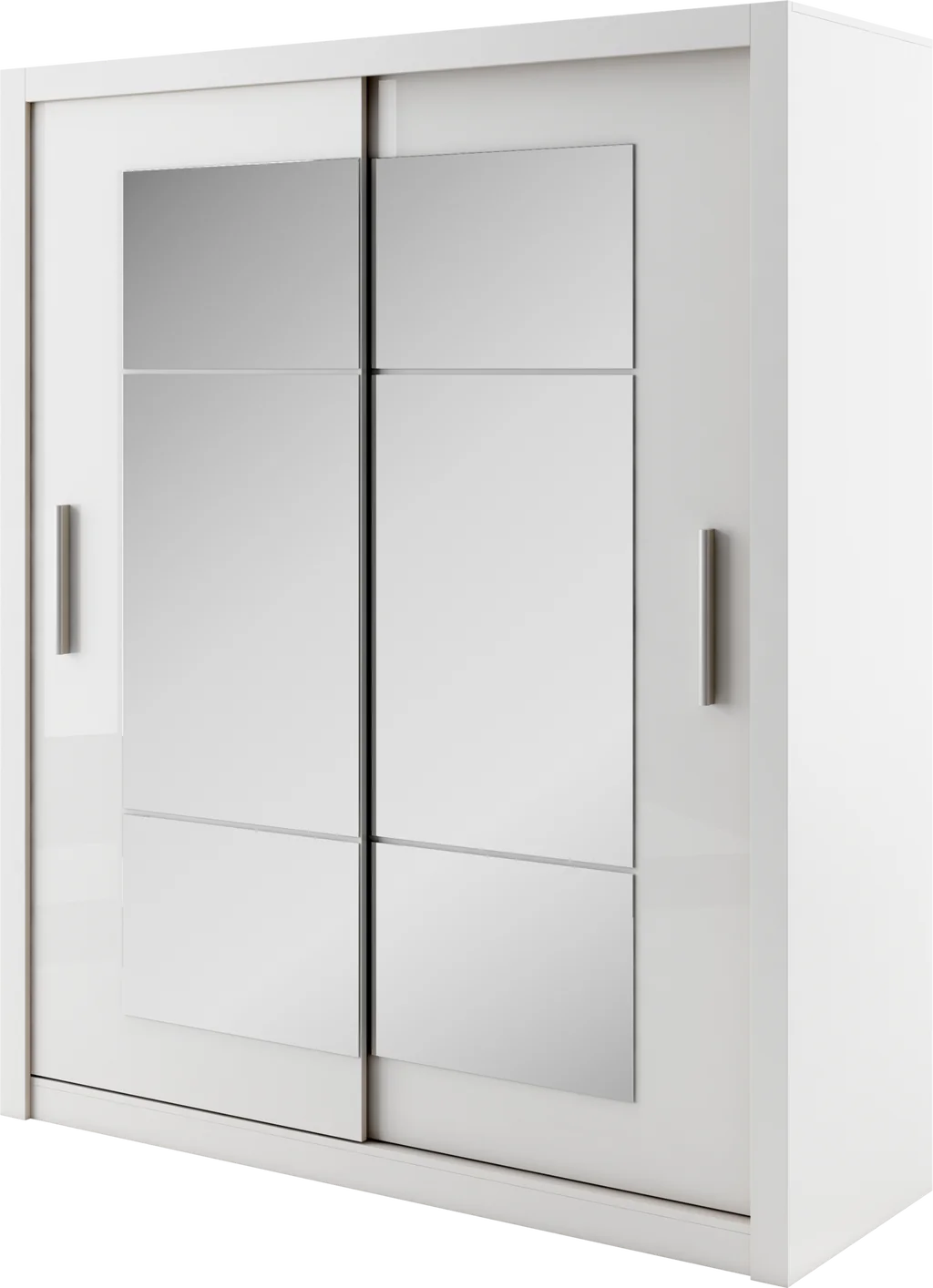 Idea ID-02 Wooden Wardrobe 180cm With 2 Sliding Doors In White Matt