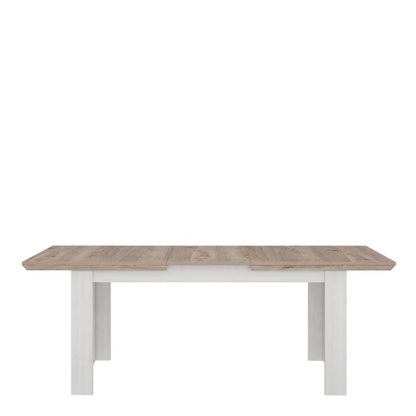 Illopa Dining Table Extended in Oak Nelson/Snowy Oak
