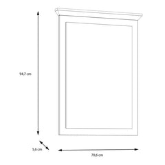 Illopa Mirror in Oak Nelson/Snowy Oak - Furniture One Shop