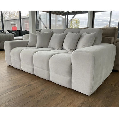 Jacob 3 Seater Fabric Sofa In Natural