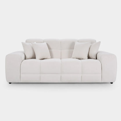 Jacob 3 Seater Fabric Sofa In Natural