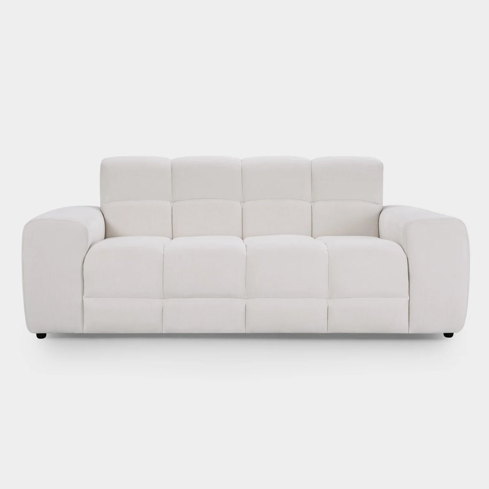 Jacob 3 Seater Fabric Sofa In Natural