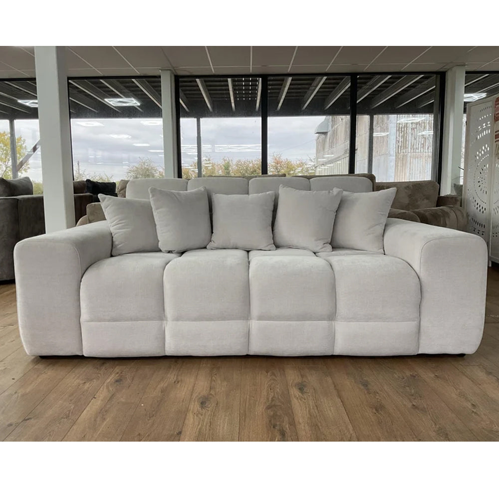 Jacob 3 Seater Fabric Sofa In Natural