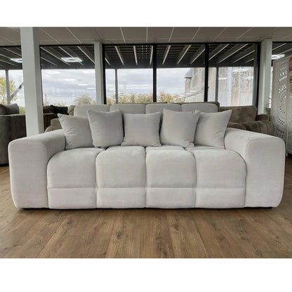 Jacob 3 Seater Fabric Sofa In Natural