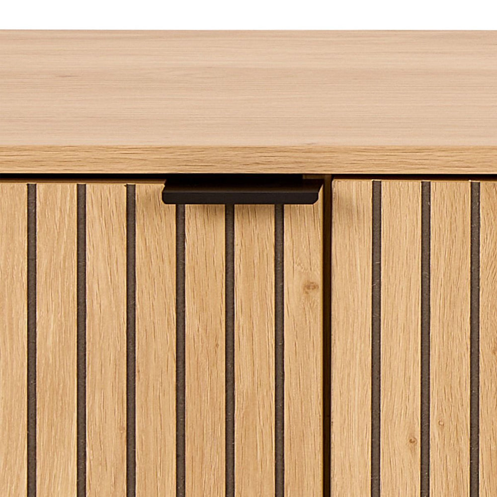 Jaipur Wooden Large TV Stand with 3 Door in Solid Oak - Furniture One Shop
