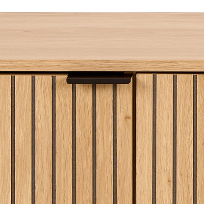 Jaipur Wooden Large TV Stand with 3 Door in Solid Oak - Furniture One Shop