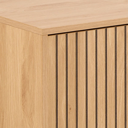 Jaipur Wooden Large TV Stand with 3 Door in Solid Oak - Furniture One Shop