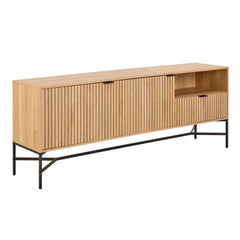Jaipur Wooden Sideboard 2 Doors 1 Drawer in Solid Oak - Furniture One Shop