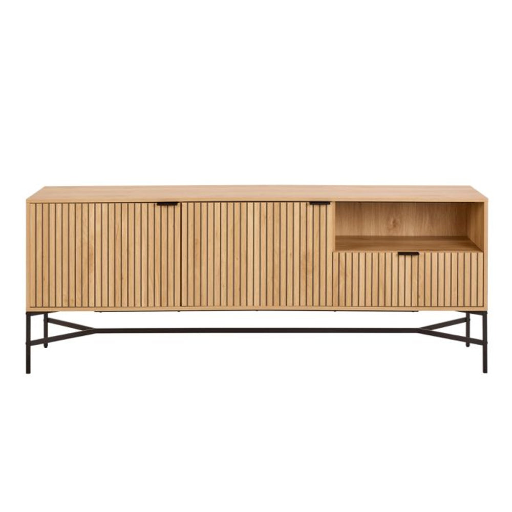 Jaipur Wooden Sideboard 2 Doors 1 Drawer in Solid Oak - Furniture One Shop