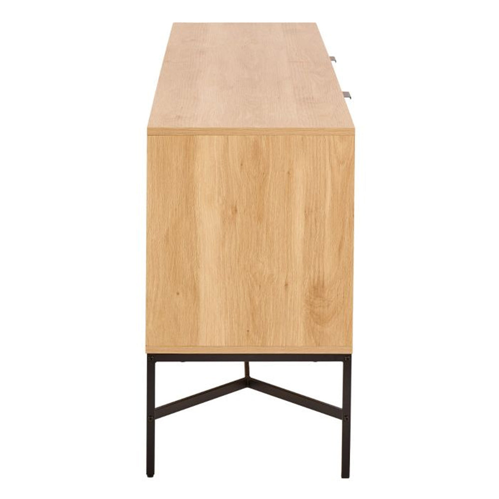 Jaipur Wooden Sideboard 2 Doors 1 Drawer in Solid Oak - Furniture One Shop