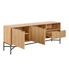 Jaipur Wooden Sideboard 2 Doors 1 Drawer in Solid Oak - Furniture One Shop