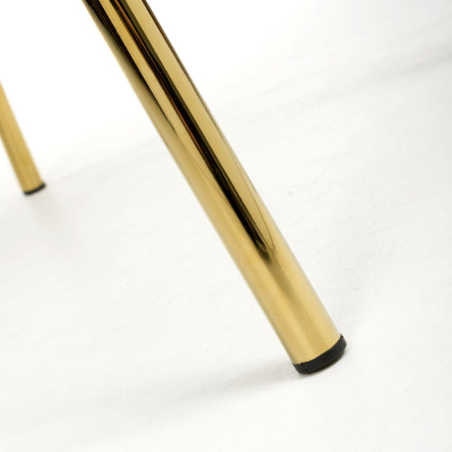 Jenner Black Faux Leather Dining Chairs With Gold Legs In Pair