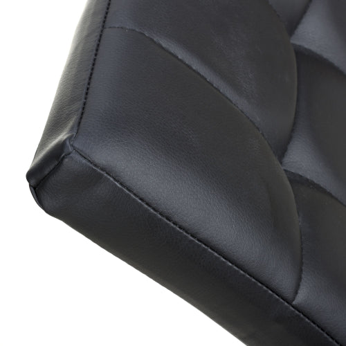 Jenner Black Faux Leather Dining Chairs With Gold Legs In Pair