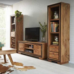 Jodhpur Sheesham Slim Bookcase - Furniture One Shop