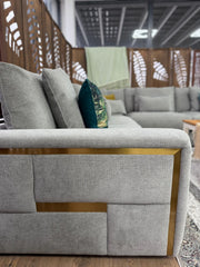 Jupiter Large Corner Sofa In Grey Fabric