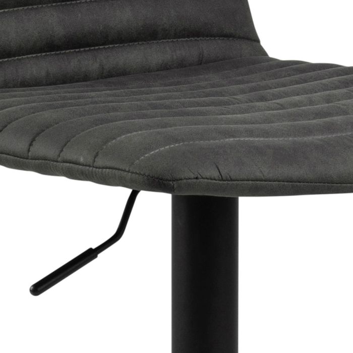 Kimmy Bar Stool in Grey Fabric Set of 2