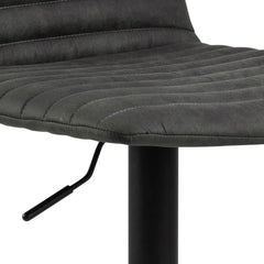 Kimmy Bar Stool in Grey Fabric Set of 2 - Furniture One Shop