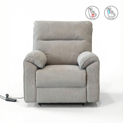 Knightsbridge Dual Motor Riser Recliner Chair In Light Grey Cotton Linen - Furniture One Shop