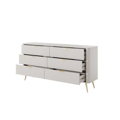 Lante 6 Drawers Chest Of Drawers in Beige - 163cm