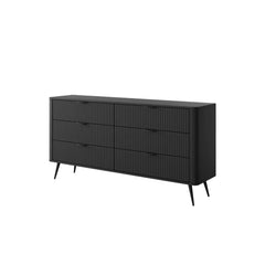Lante 6 Drawers Chest Of Drawers in Black - 163cm