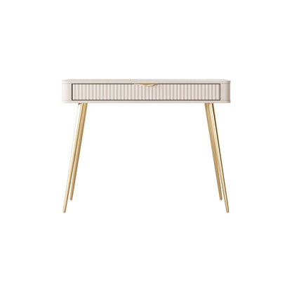 Lante Wooden Dressing Table 100cm in Beige with Metal Legs