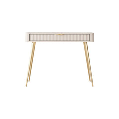 Lante Wooden Dressing Table 100cm in Beige with Metal Legs