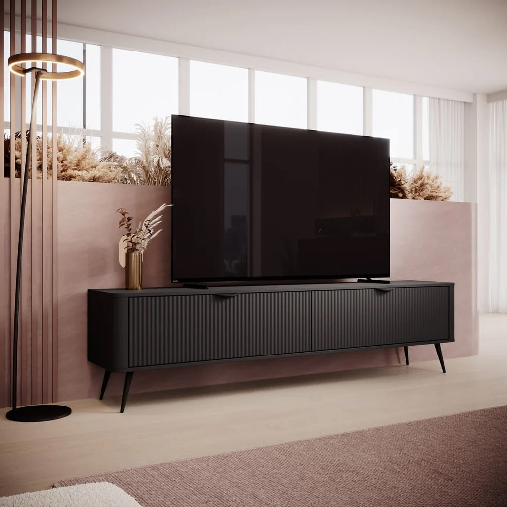 Lante Wooden TV Stand 200cm in Black