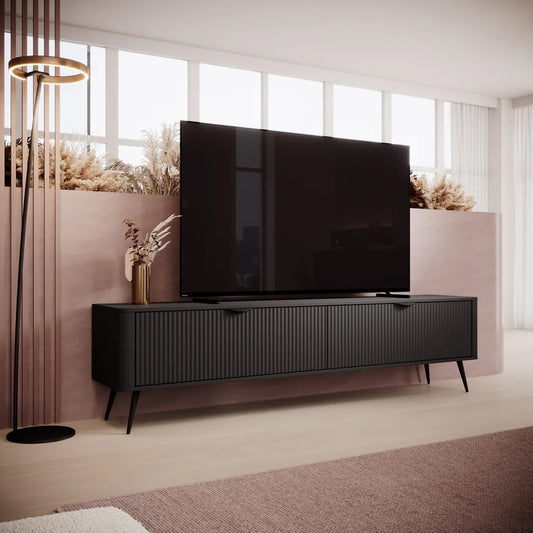 Lante Wooden TV Stand 200cm in Black