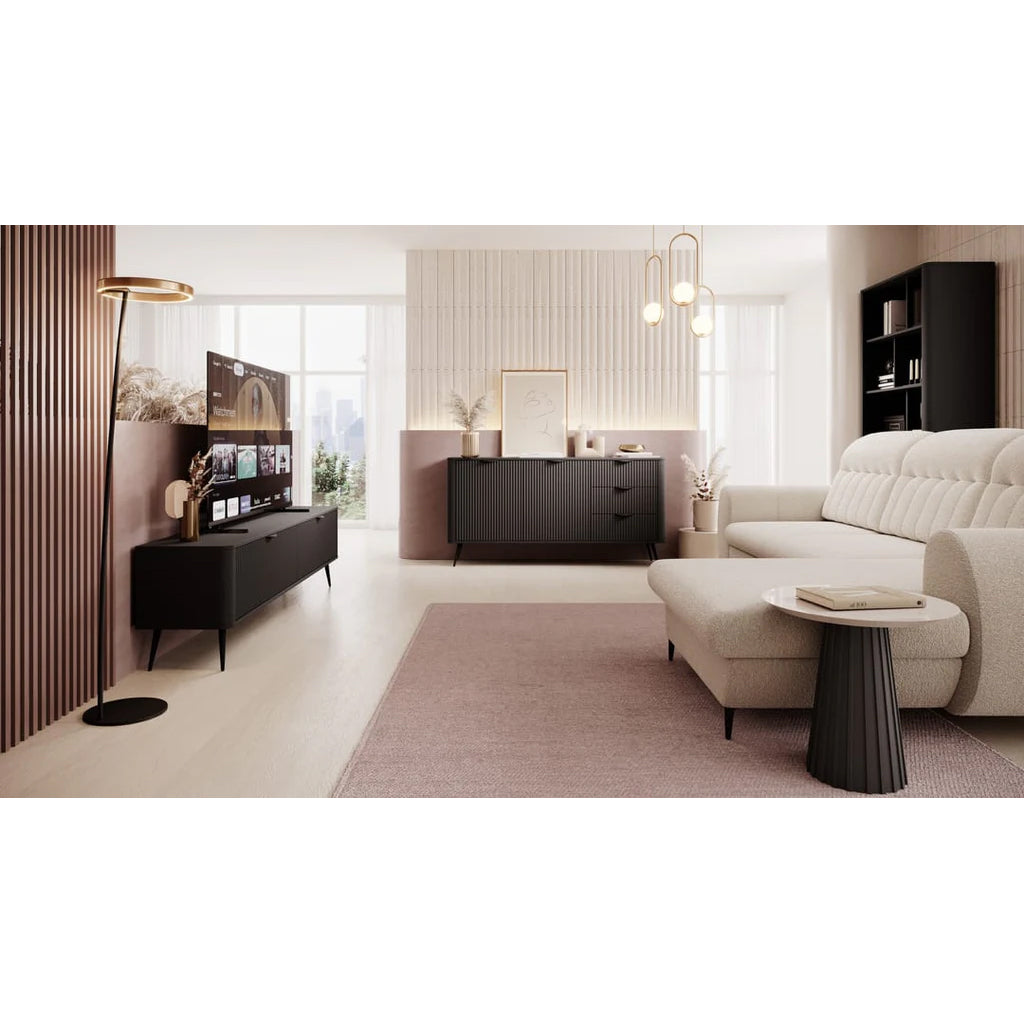 Lante Wooden TV Stand 200cm in Black