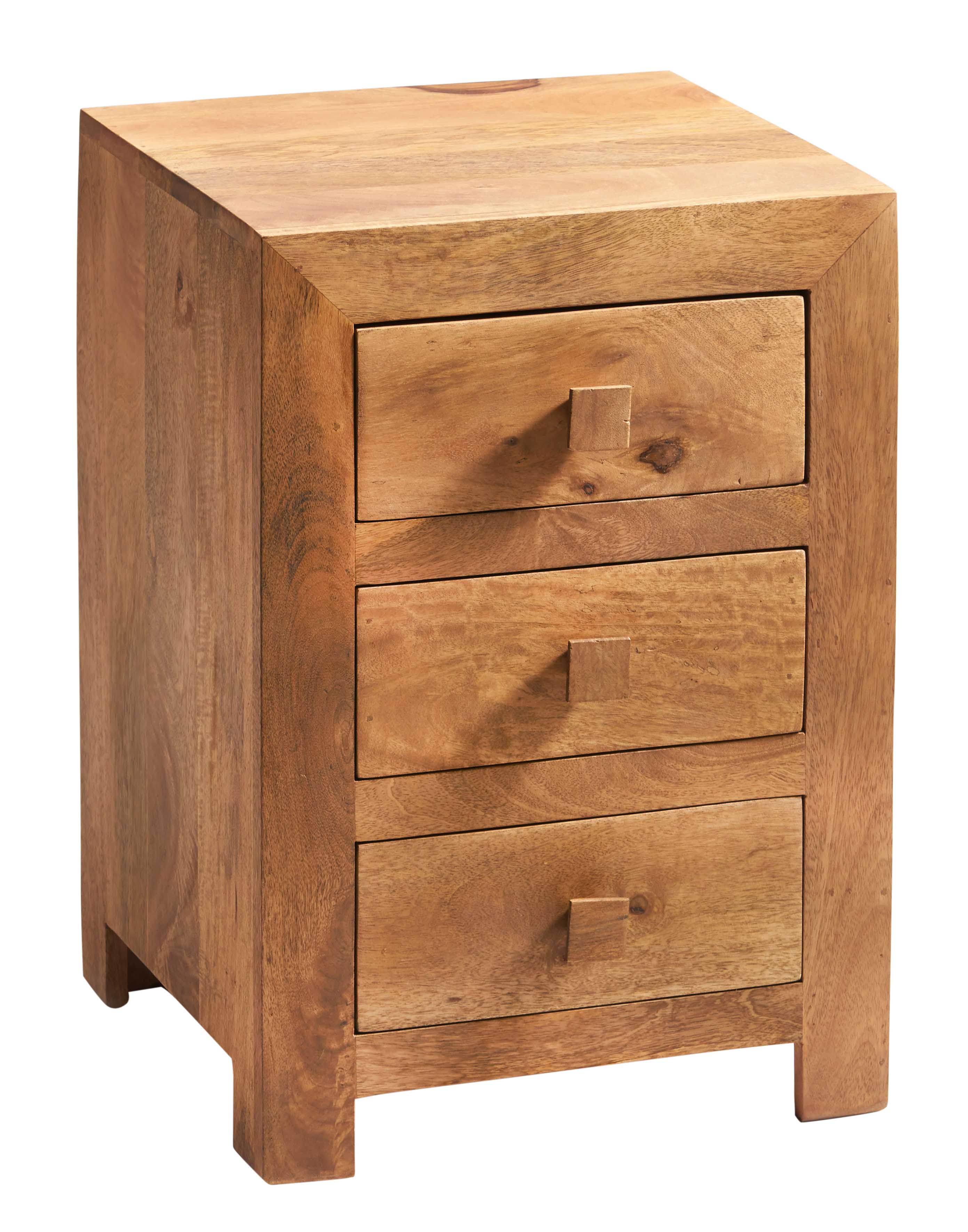 Toko Light Mango 3 Drawer Bedside - UK