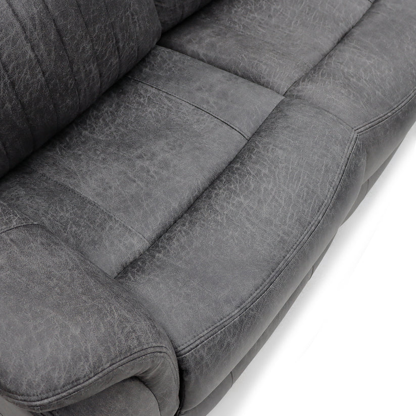 Leon Electric Recliner 2 Seater Sofa In Grey Tech Fabric - Furniture One Shop