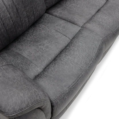 Leon Electric Recliner 2 Seater Sofa In Grey Tech Fabric - Furniture One Shop