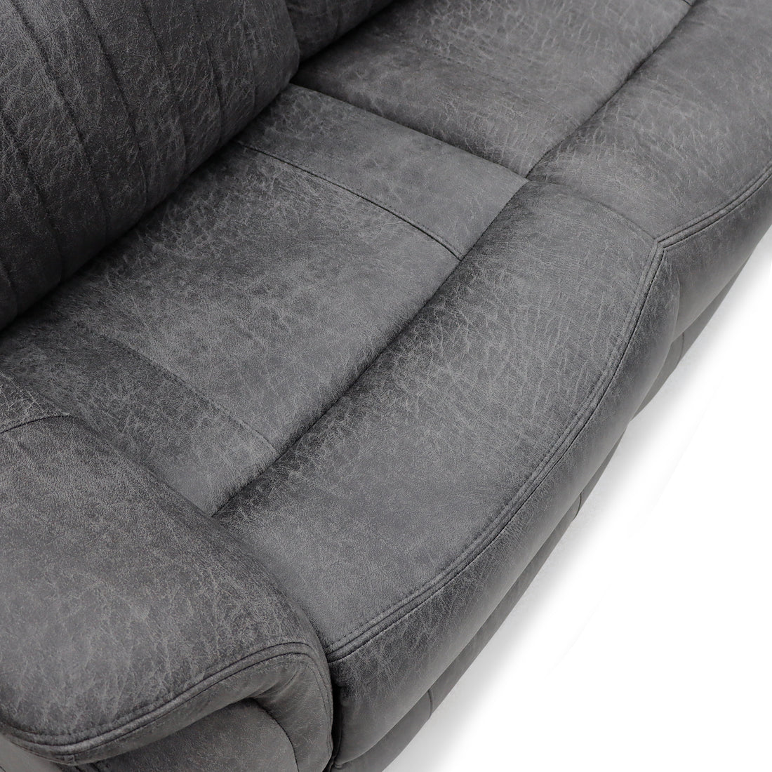 Leon Electric Recliner 3 Seater Sofa In Grey Tech Fabric - Furniture One Shop