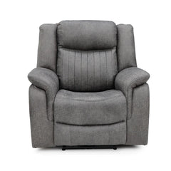 Leon Electric Recliner Armchair In Grey Tech Fabric - Furniture One Shop