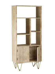 Light Gold Large Bookcase 2 Door - Furniture One Shop
