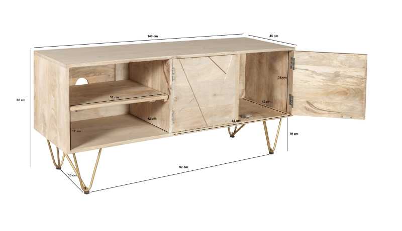 Light Gold Plasma TV Stand